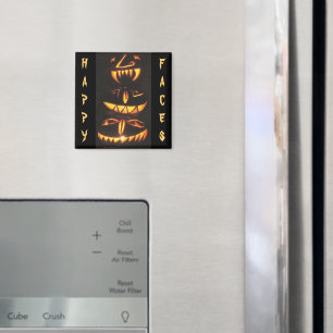 Happy Jack o'Lantern Faces Magnet