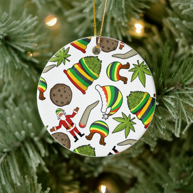 Happy Jamaican Christmas Keramik Ornament (Baum)