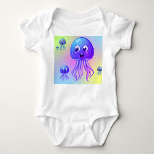 Happy Jellyfish Baby Strampler