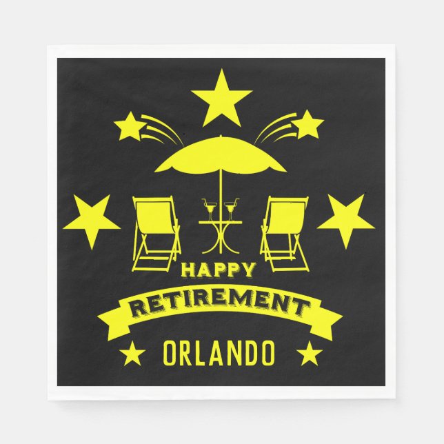 Happy Job Retirement Serviette (Vorderseite)