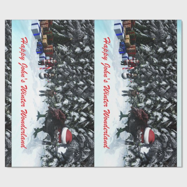 Happy John's Winter Wonderland Geschenkpapier (Flach)