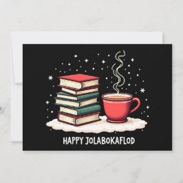 Happy Jolabokaflod Familienfeier Geschenk Feiertagskarte