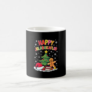 Happy Jolabokaflod Familienfeier Geschenk Kaffeetasse