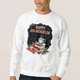 Happy Jolabokaflod Familienfeier Geschenk Sweatshirt