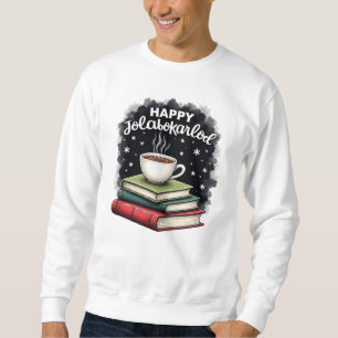 Happy Jolabokaflod Familienfeier Geschenk Sweatshirt