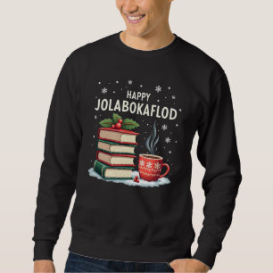 Happy Jolabokaflod Familienfeier Geschenk Sweatshirt