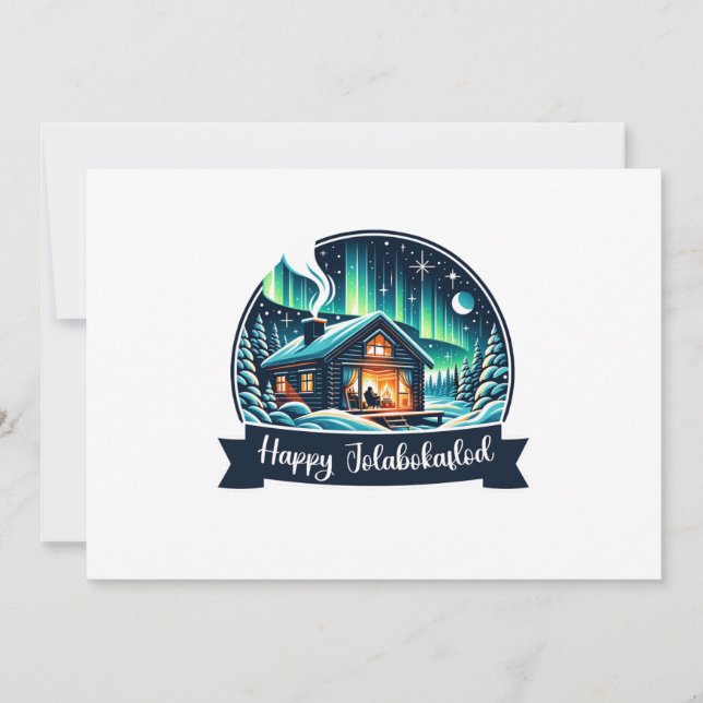 Happy Jolabokaflod Feiertagskarte (Vorderseite)