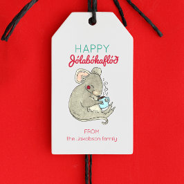 Happy Jolabokaflod Mice Geschenkanhänger