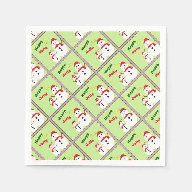Happy Jolly Joy Serviette (Vorderseite)