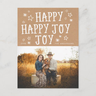 Happy Joy Holiday Weihnachten Foto Postcard