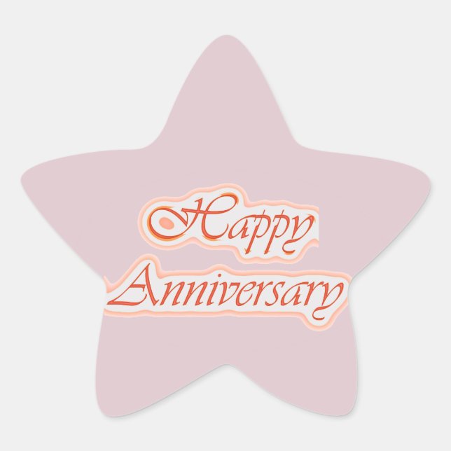 HAPPY Jubiläum : Elegante Hintergrundfarbe für Tex Stern-Aufkleber (Vorderseite)