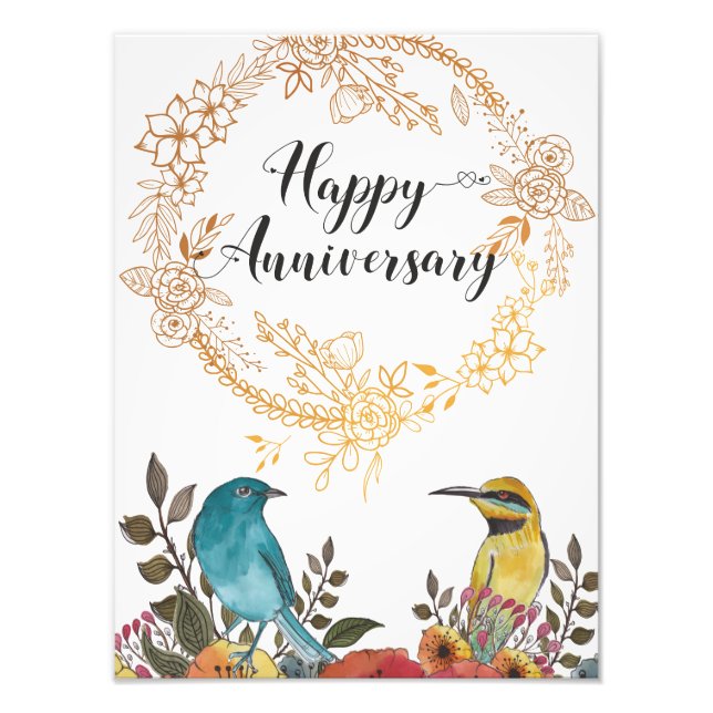 Happy Jubiläum Glückwünsche Ehemann Ehe Fotodruck (Vorne)