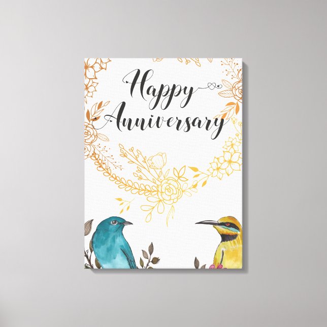 Happy Jubiläum Glückwünsche Ehemann Ehe Leinwanddruck (Vorderseite)