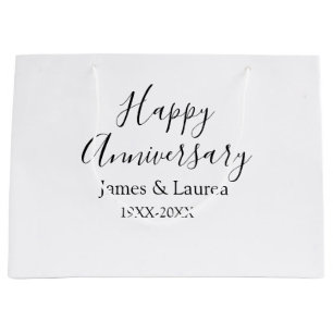 Happy Jubiläum Hochzeitstag Jahr einfache mi Große Geschenktüte