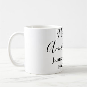 Happy Jubiläum Hochzeitstag Jahr einfache mi Kaffeetasse