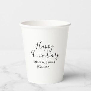 Happy Jubiläum Hochzeitstag Jahr einfache mi Pappbecher