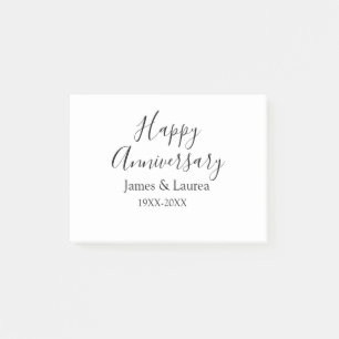 Happy Jubiläum Hochzeitstag Jahr einfache mi Post-it Klebezettel