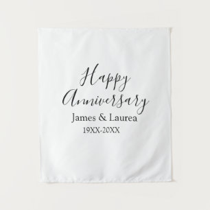 Happy Jubiläum Hochzeitstag Jahr einfache mi Wandteppich