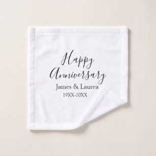 Happy Jubiläum Hochzeitstag Jahr einfache mi Waschlappen