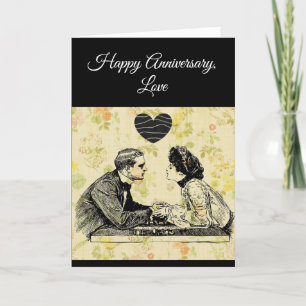 Happy Jubiläum Liebe Vintagen Couple Card Karte