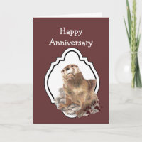 Happy Jubiläum mit Niedlichem Aquarellfarben-Otter