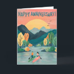 Happy Jubiläum Paddleboarding SUP Paddleboard Karte<br><div class="desc">Auch als digitaler Download zur schnellen E-Mail und rett auf Porto verfügbar. Süß zeichnend ein paar Paddleboarding auf einem Bergsee, um jemandem ein glückliches Jubiläum wünschen! Klicken Sie auf "Personalisieren" oben, um den Insidertext zu bearbeiten, um Ihre Bedürfnisse Anzug. Klicken Sie anschließend auf "Bearbeiten mit dem Designwerkzeug", um die Schriftart,...</div>