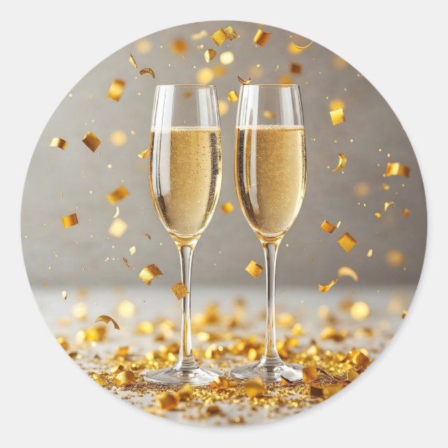 Happy Jubiläumsaufkleber Runder Aufkleber (Vorderseite)