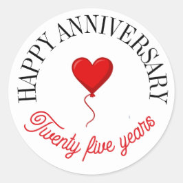 Happy Jubiläumsaufkleber Runder Aufkleber