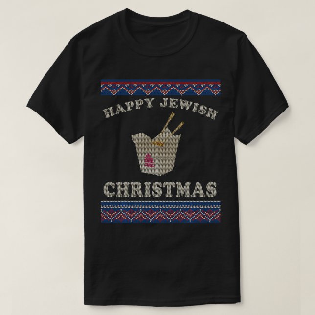 Happy jüdischen Weihnachten chinesischer Takeout H T-Shirt (Design vorne)