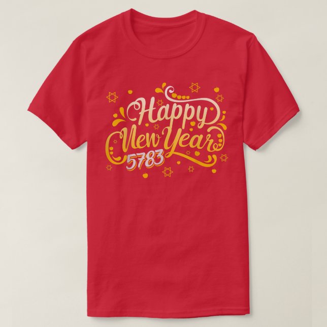 Happy Jüdisches Neujahr 5783 Rosh Hashanah 2022 Je T-Shirt (Design vorne)