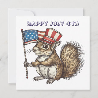 Happy July 4th squirrel Einladung