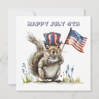 Happy July 4th squirrel Einladung