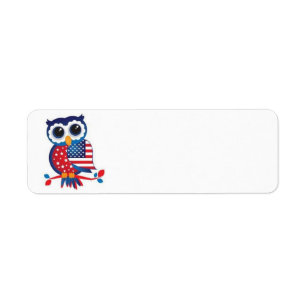 Happy July 4th Uu return Address Label