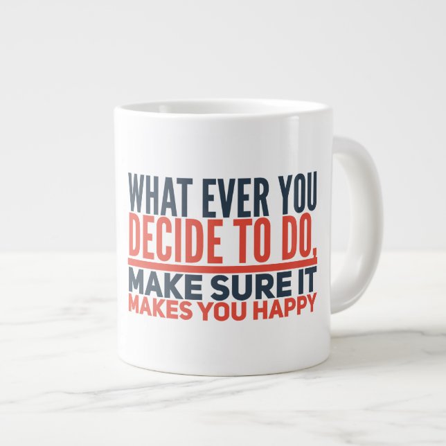 Happy Jumbo Tasse (Vorderseite Rechts)