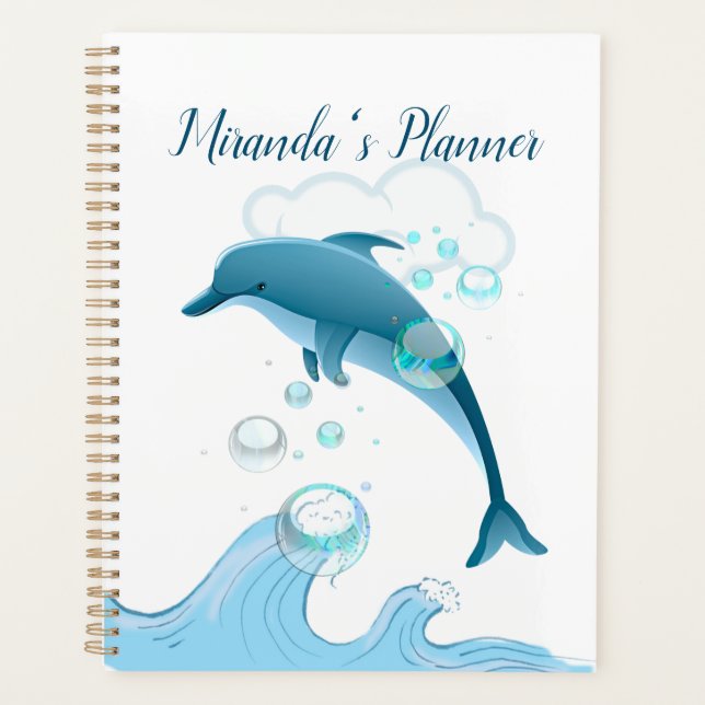 Happy Jumping Dolphin mit Blasen Planer (Vorderseite)