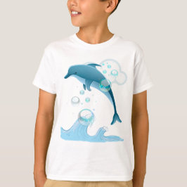 Happy Jumping Dolphin mit Blasen T-Shirt