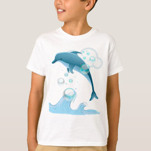 Happy Jumping Dolphin mit Blasen T-Shirt