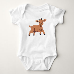 Happy Jumping Goat Kid Baby Strampler
