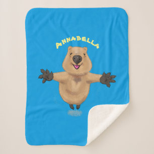 Happy Jumping Quokka Cartoon Design Sherpadecke
