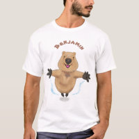 Happy Jumping Quokka Cartoon Design