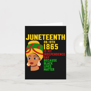 Happy Junenth ist mein Unabhängigkeitstag Freie Sc Karte