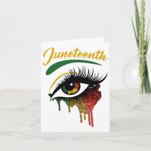 Happy Juneteenth 1865 Bright Eyes Melanin Retro Bl Karte