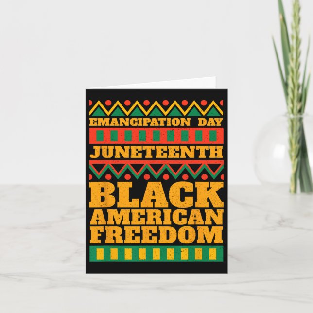 Happy Juneteenth 1865 Celebrate Emanzipation Day B Karte (Vorderseite)