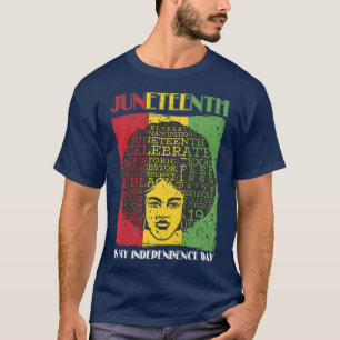 Happy Juneteenth Black Pride Retro Schwarze Geschi T-Shirt