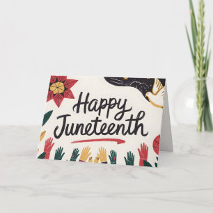 Happy Juneteenth Colorful Freedom Day Design Karte