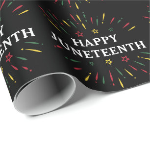 Happy Juneteenth feiert Schwarze Unabhängigkeit Geschenkpapier