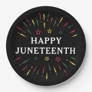 Happy Juneteenth feiert Schwarze Unabhängigkeit Pappteller