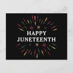 Happy Juneteenth feiert Schwarze Unabhängigkeit Postkarte