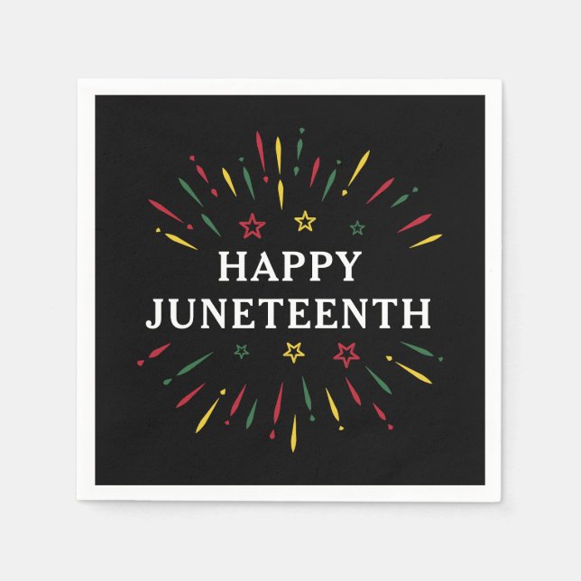 Happy Juneteenth feiert Schwarze Unabhängigkeit Serviette (Vorderseite)