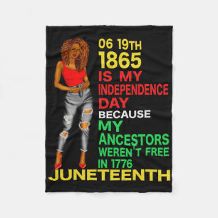 Happy Juneteenth ist mein Unabhängigkeitstag frei Fleecedecke